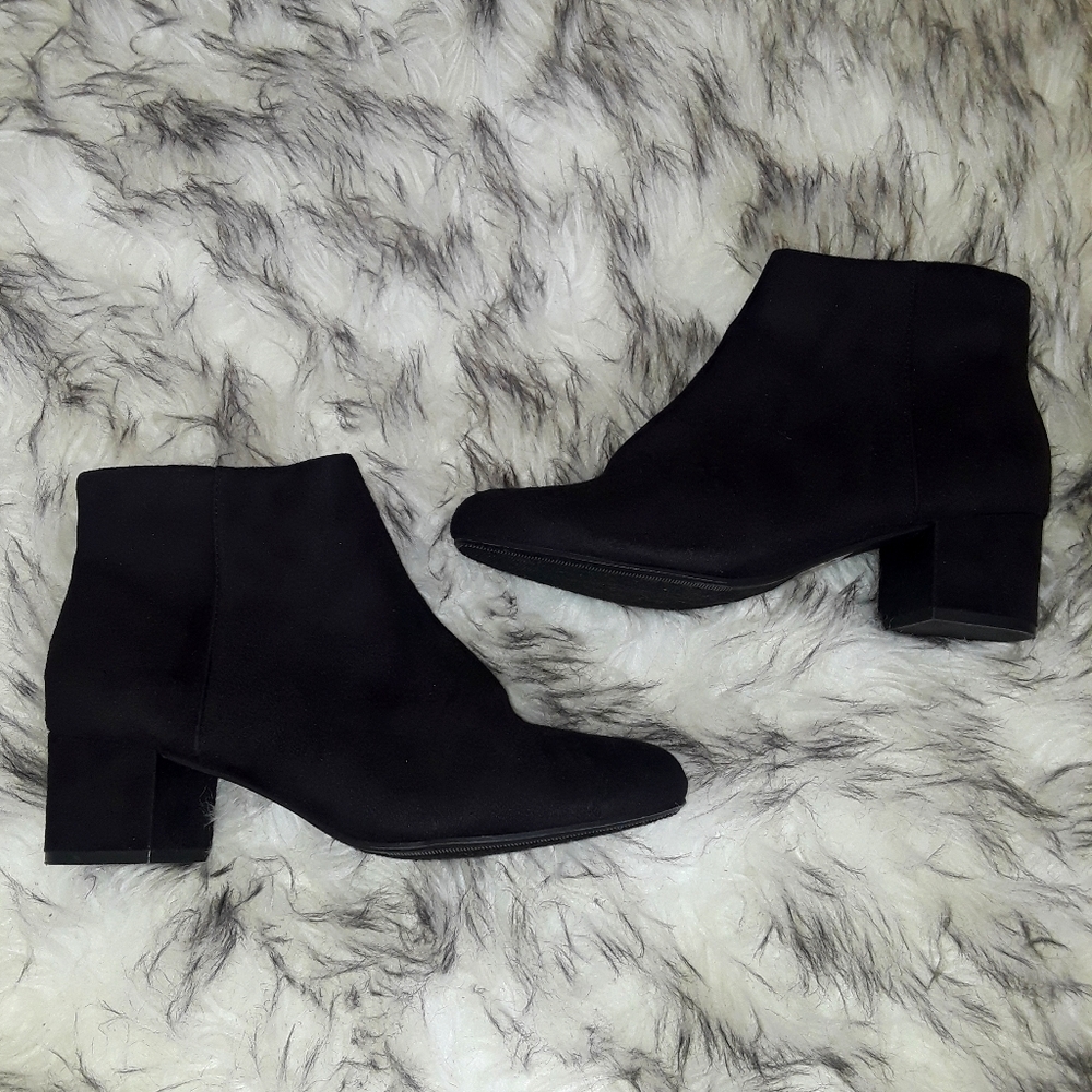 Cityclassified Black Suede Ankle Boots
